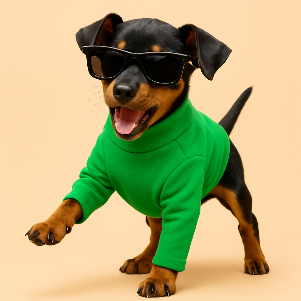 GREEN TURTLENECK TEE