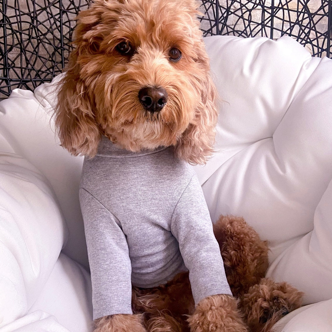 GRAY TURTLENECK TEE