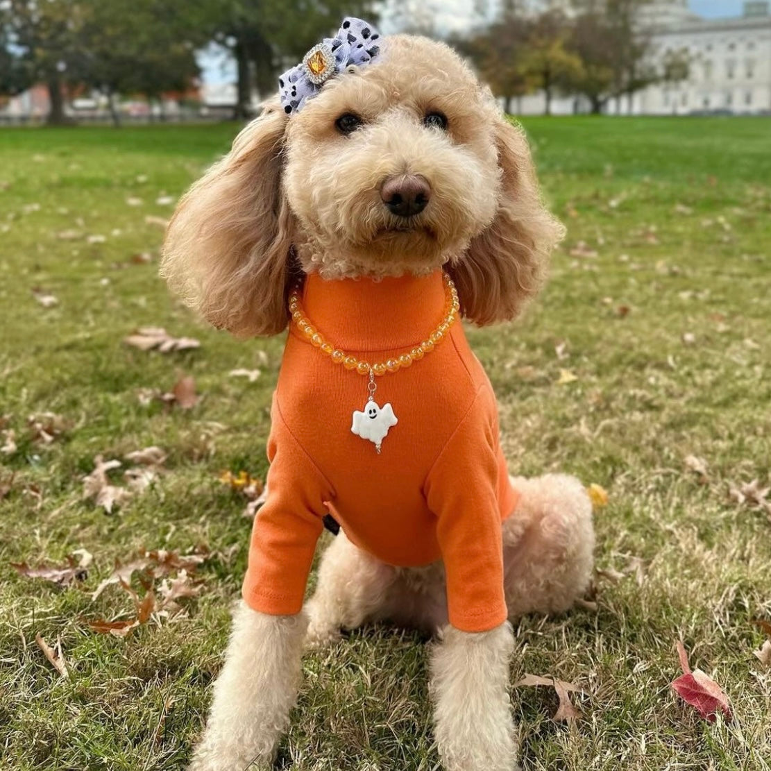 ORANGE TURTLENECK TEE