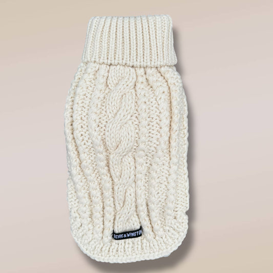 HAND KNITTED SWEATER CREAM