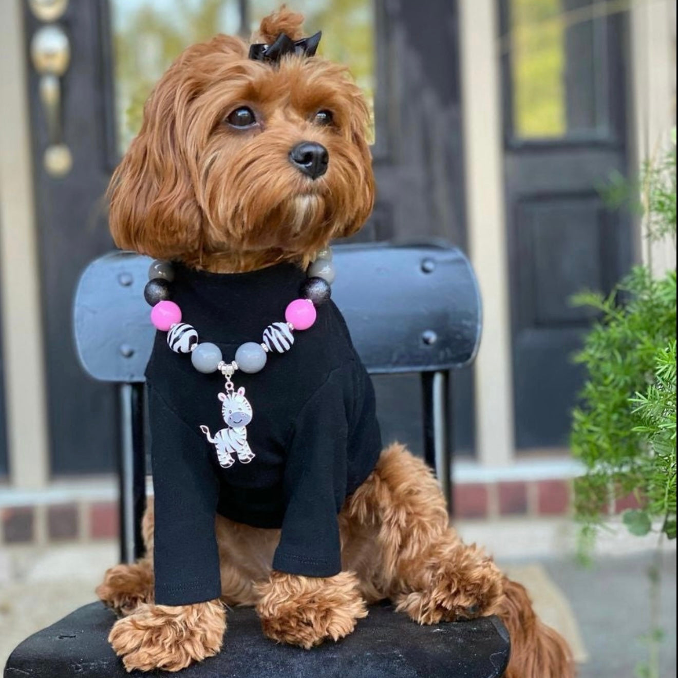 BLACK TURTLENECK TEE