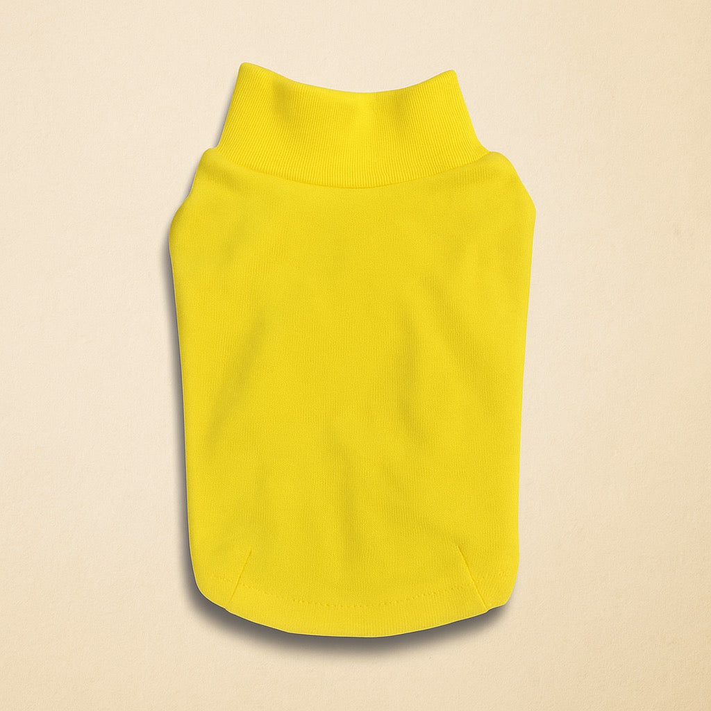 YELLOW TURTLENECK TEE