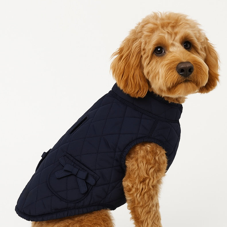 QUILTED RIBBON POCKET VEST