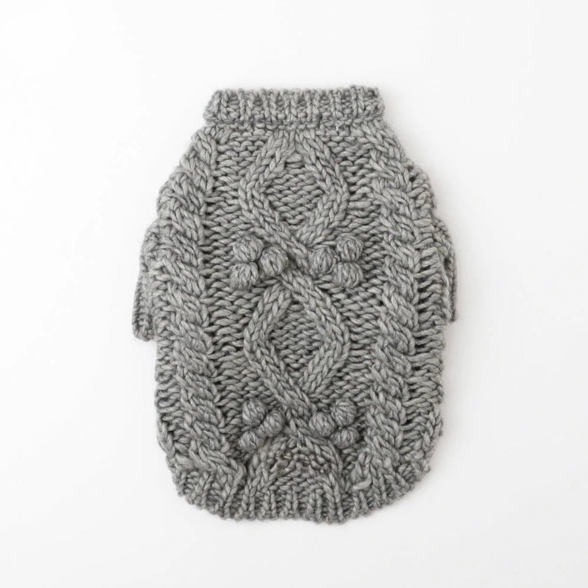 CABLE POM POM KNIT SWEATER