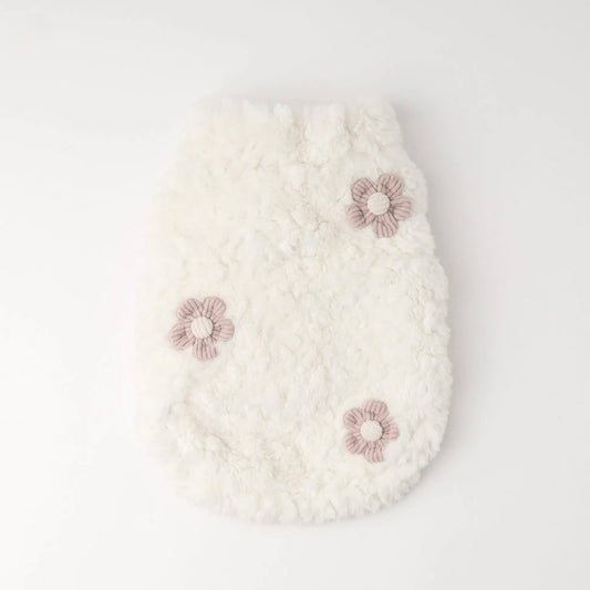 FLOWER FUR VEST