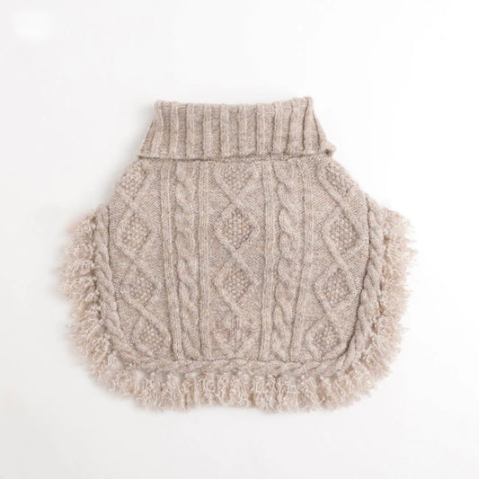 CABLE KNIT PONCHO
