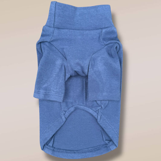 DENIM BLUE TURTLENECK TEE