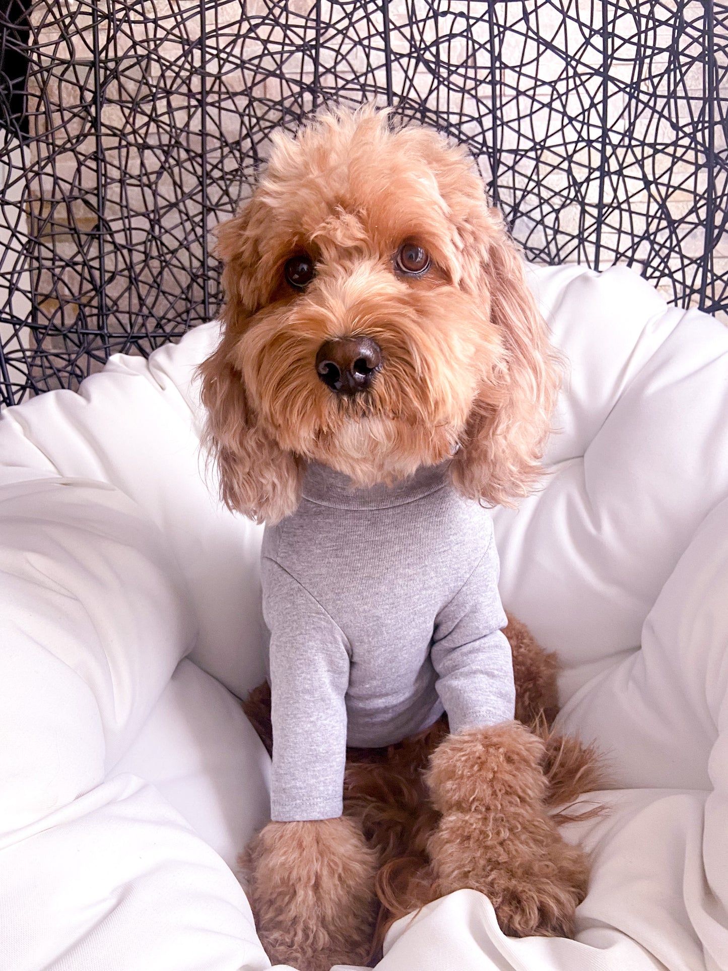 GRAY TURTLENECK TEE