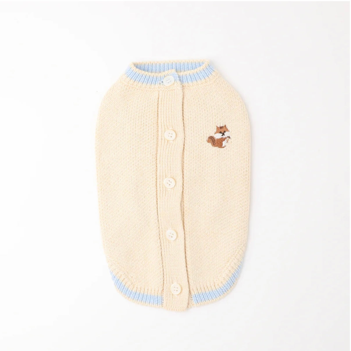 SQUIRREL EMBROIDERY KNIT VEST