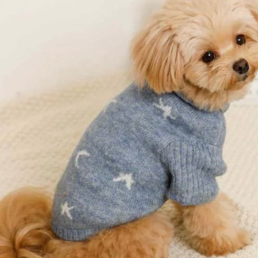 MOON HIGH NECK KNIT SWEATER