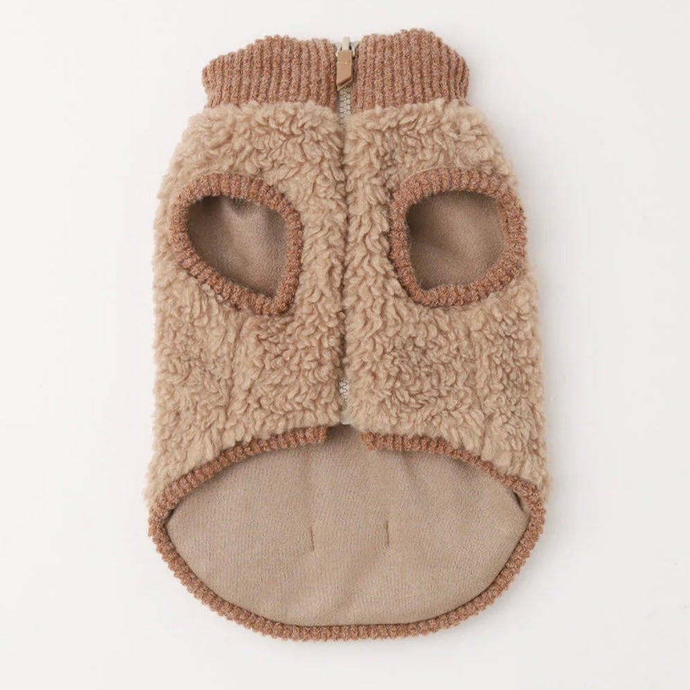 HIGH NECK RIB KNIT VEST