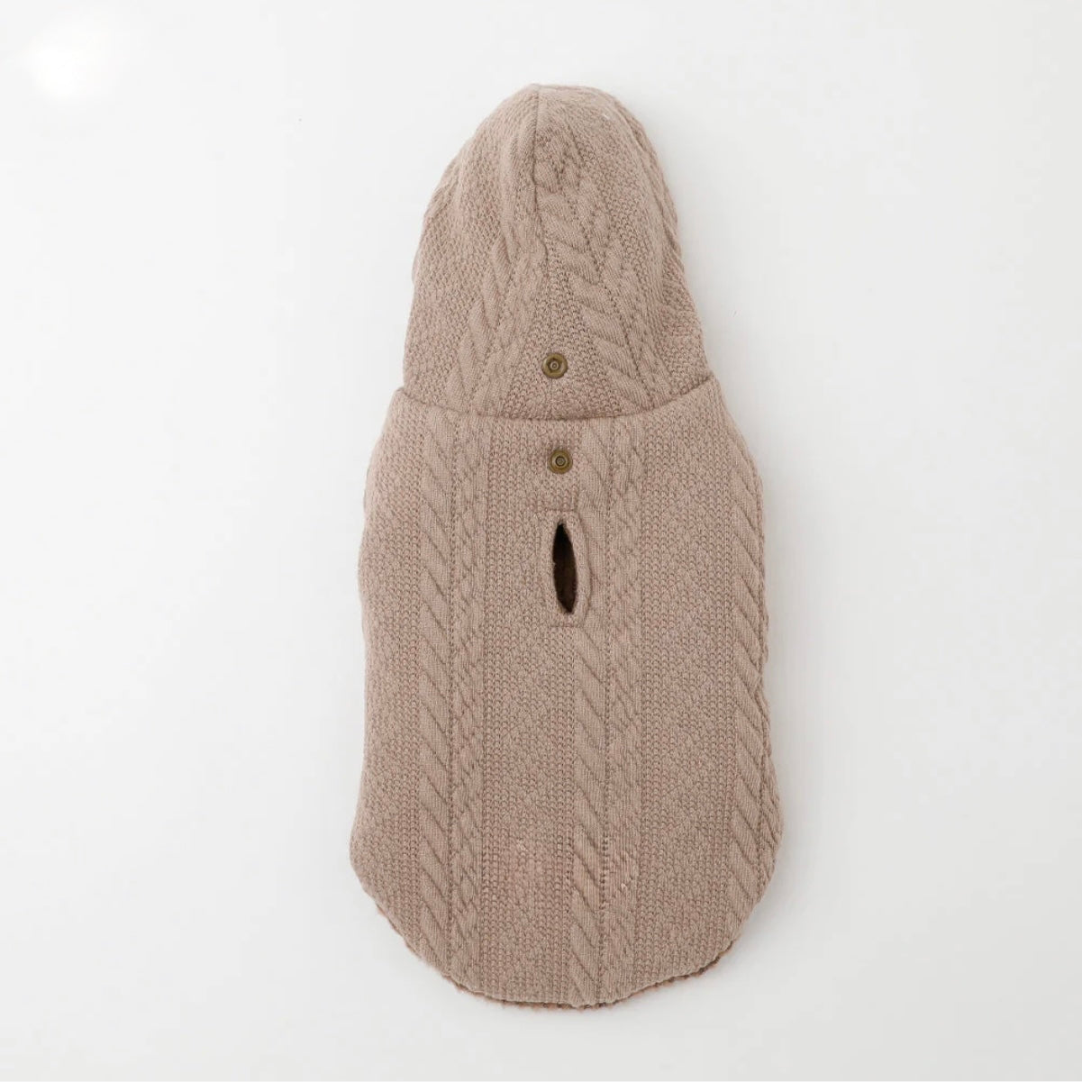 HOODED CABLE VEST