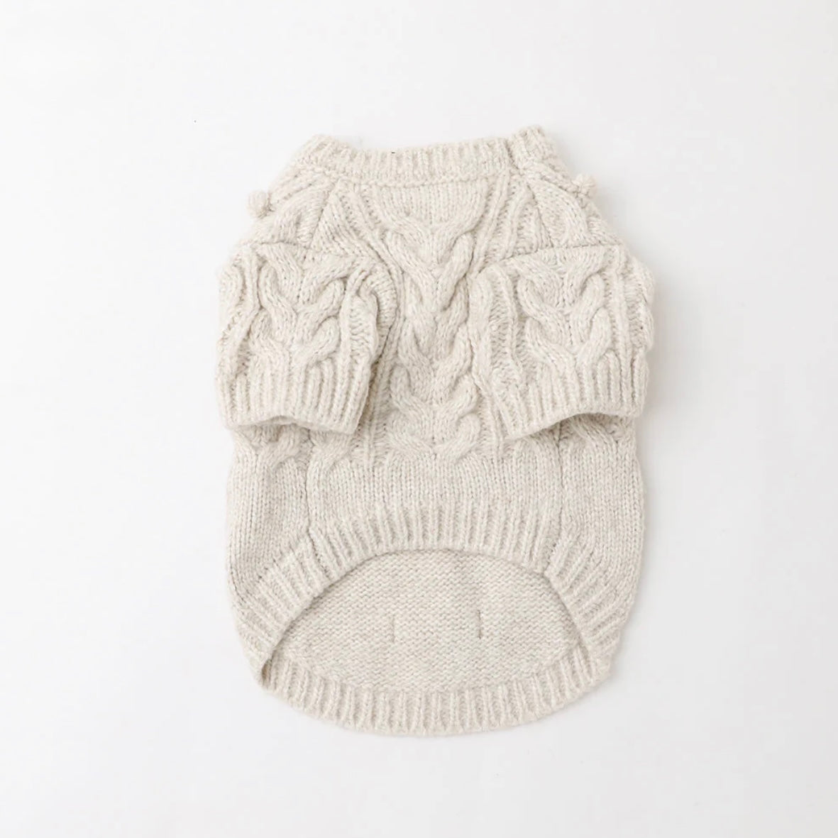 Cable-Knit Puffy Texture Sweater Top