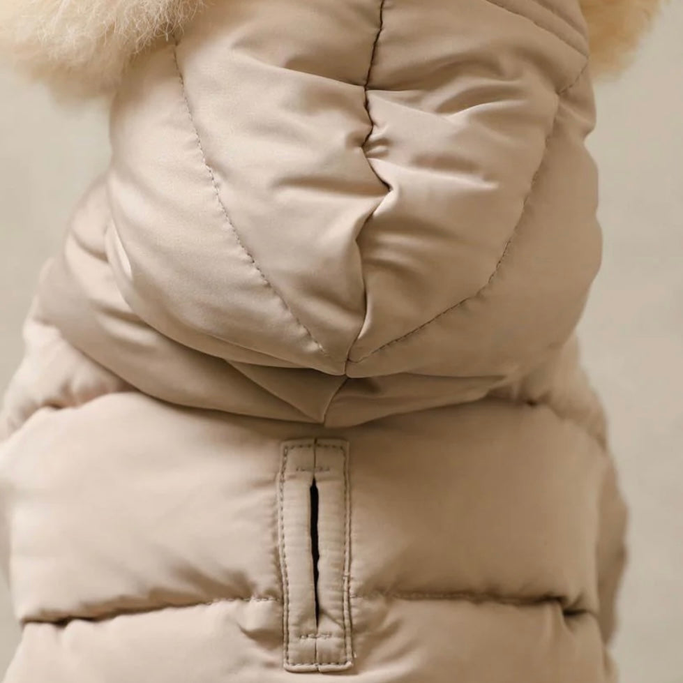 PUFFER JACKET IWTH HOOD AND POCKETS