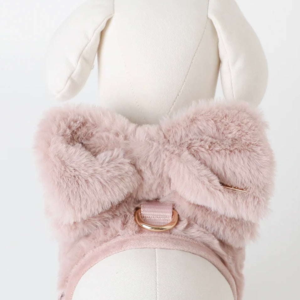 BIG RIBBON FUR HARNESS + LEAD