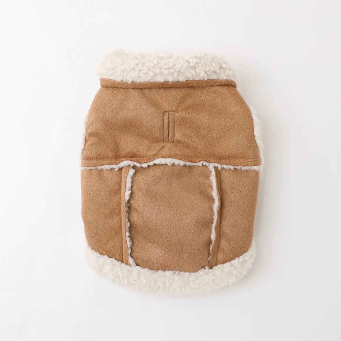 VEST WITH FAUX SHEARLING COLLAR