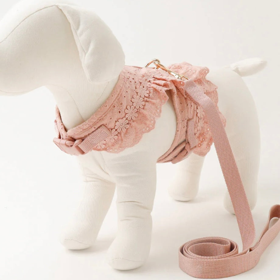 COTTEN LACE RUFFLE HARNESS + LEAD