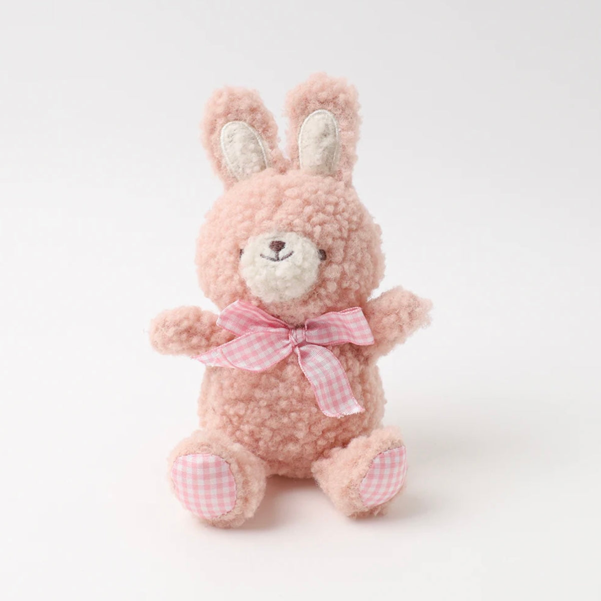 BUNNY GINHAM CHECK RIBBON PLUSH TOY