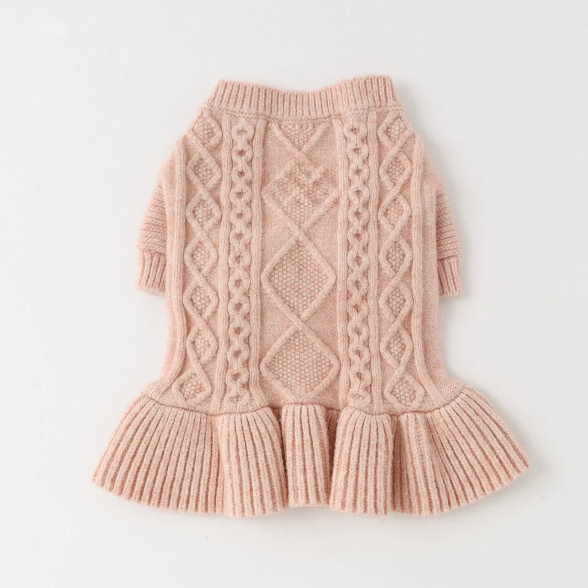 KNIT CABLE DRESS