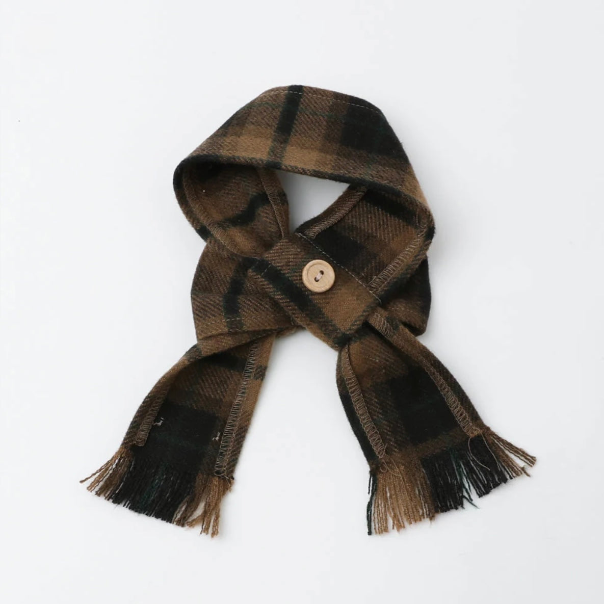 PULLOVER WITH PLAID SCARF