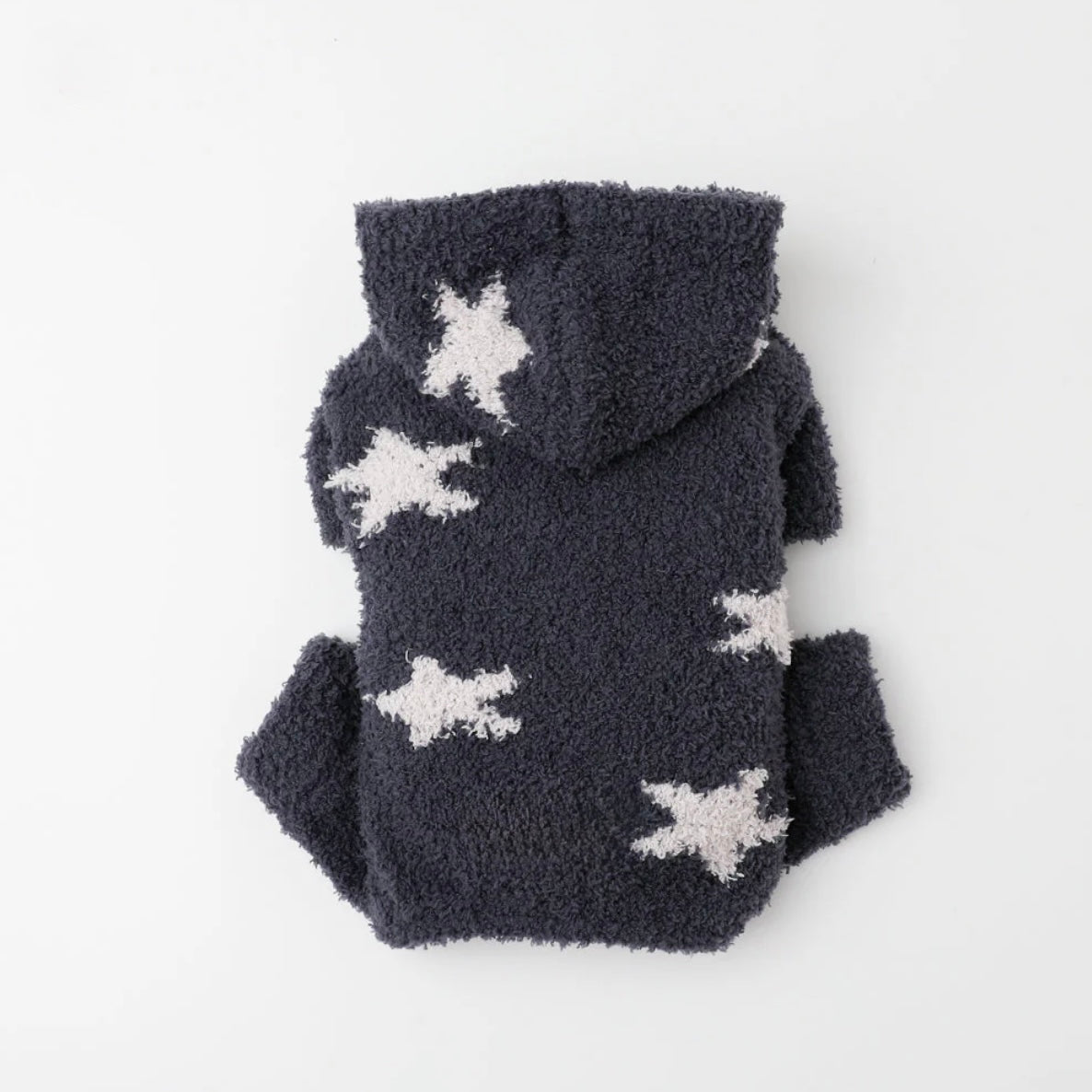 STAR PATTERN FLUFFY KNIT ROMPER