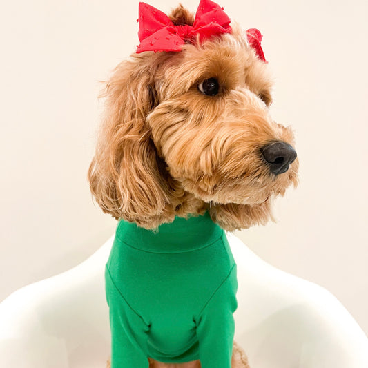 GREEN TURTLENECK TEE