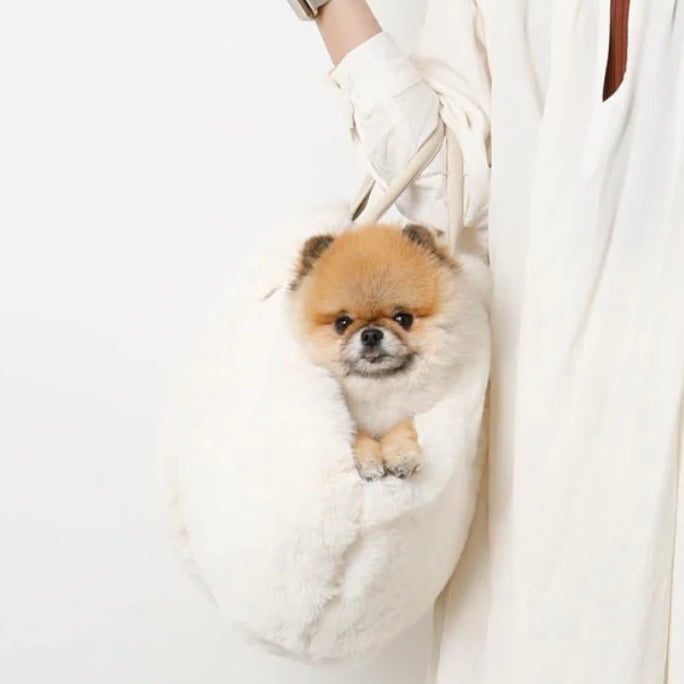 2WAY HAMMOCK TYPE FUR SLING BAG WITH MESH