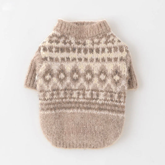 NORDIC PATTERN KNIT SWEATER