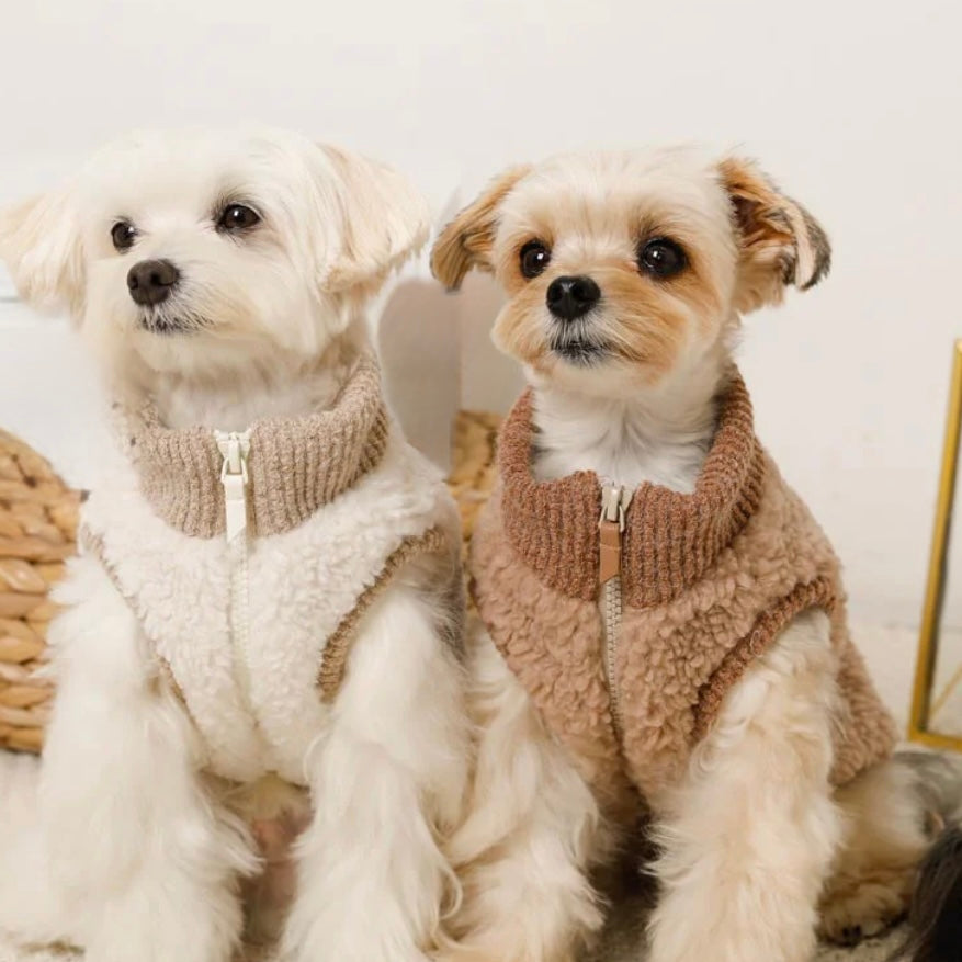 HIGH NECK RIB KNIT VEST