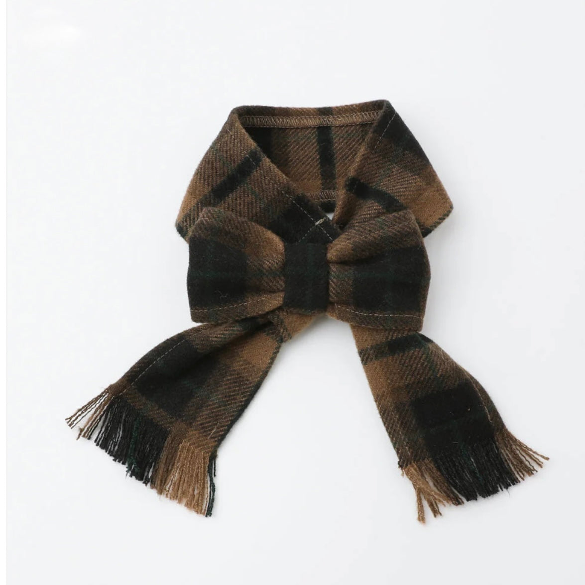 PULLOVER WITH PLAID SCARF