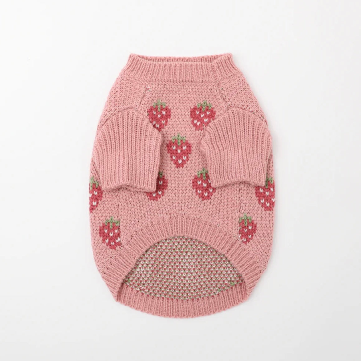STRAWBERRY PATTERN KNIT TOP