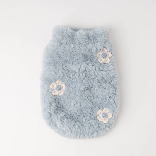 FLOWER FUR VEST