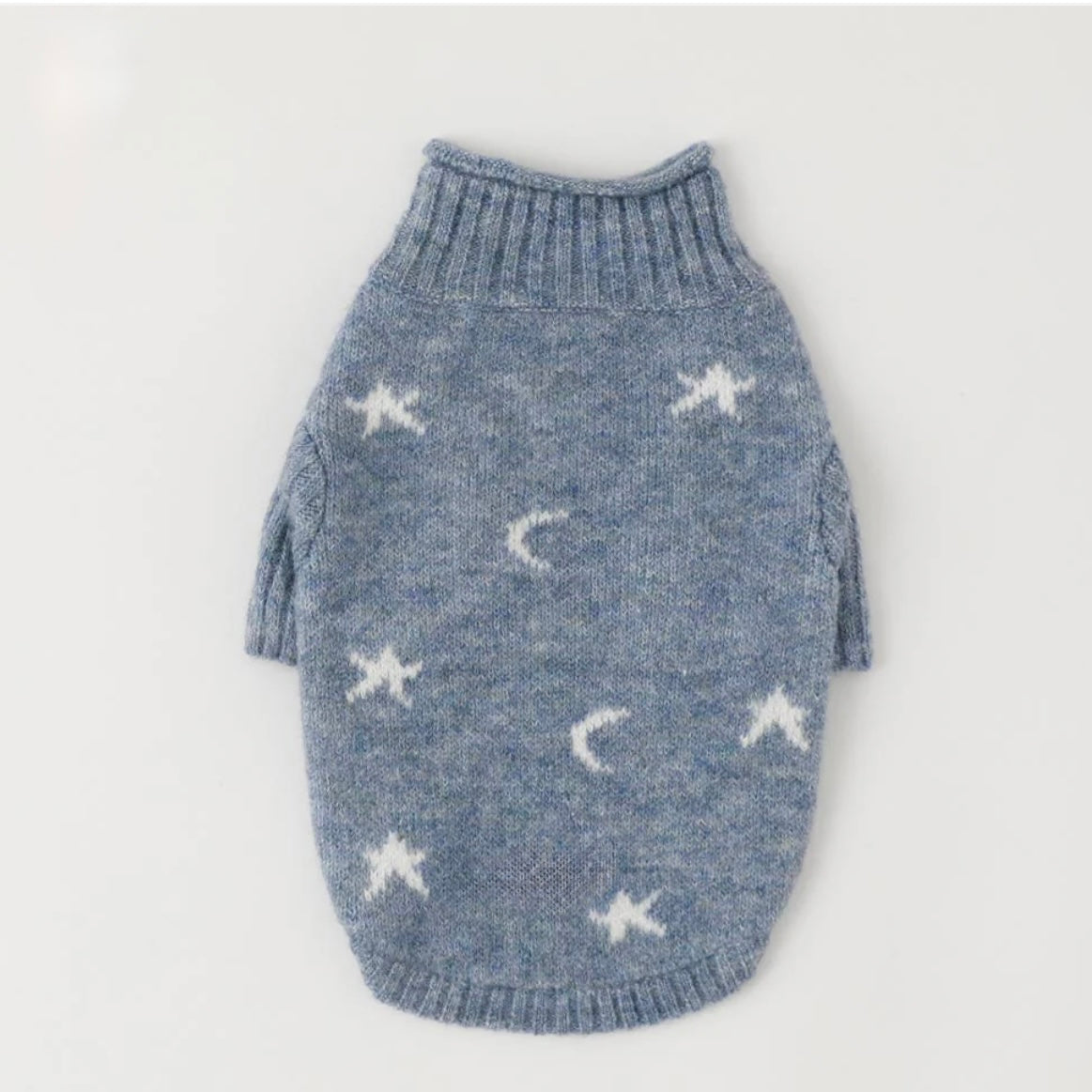 MOON HIGH NECK KNIT SWEATER