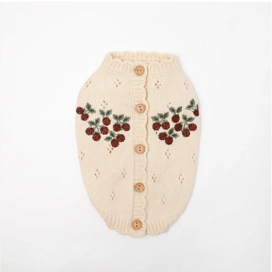 BRUSSELS EMBROIDERY SCALLOPED CARDIGAN