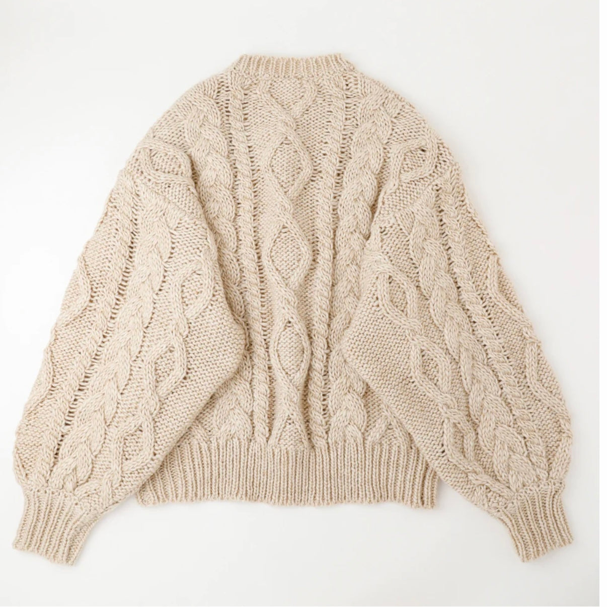 CABLE POM POM KNIT SWEATER FOR HUMAN