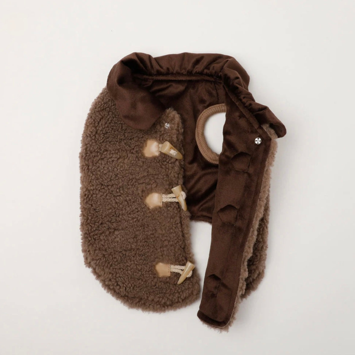 RUFFLED BOA TOGGLE BUTTON VEST