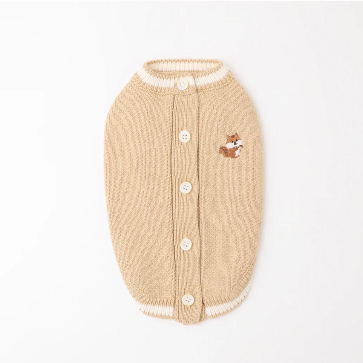 SQUIRREL EMBROIDERY KNIT VEST