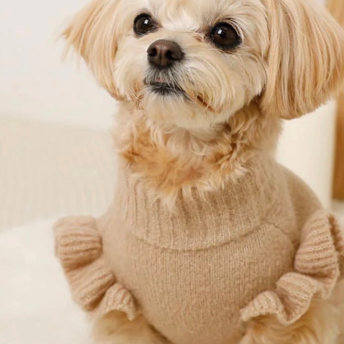 HEART PATTERN EMBROIDERY KNIT SWEATER