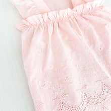 Load image into Gallery viewer, PINK BLOSSOM EYELET EDGED DRESS