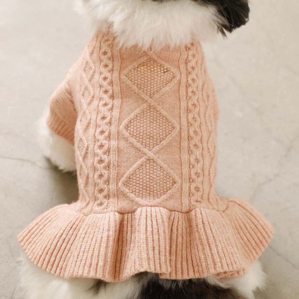 KNIT CABLE DRESS