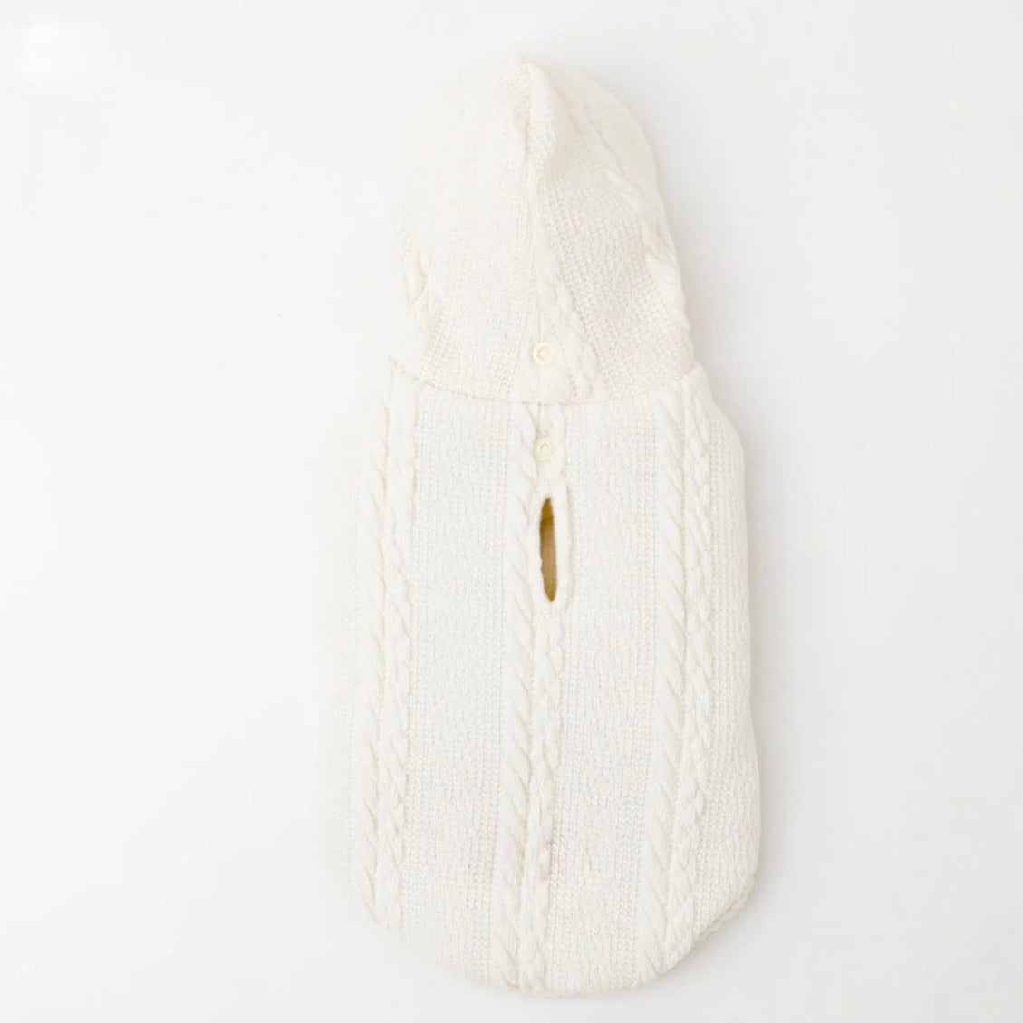 HOODED CABLE VEST
