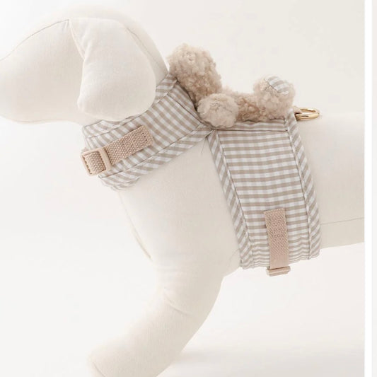 BEAR GINGHAM CHECK HARNESS + LEAD