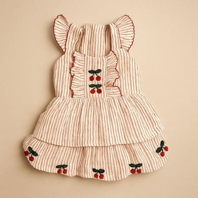Cherry Picnic Ruffle Dress