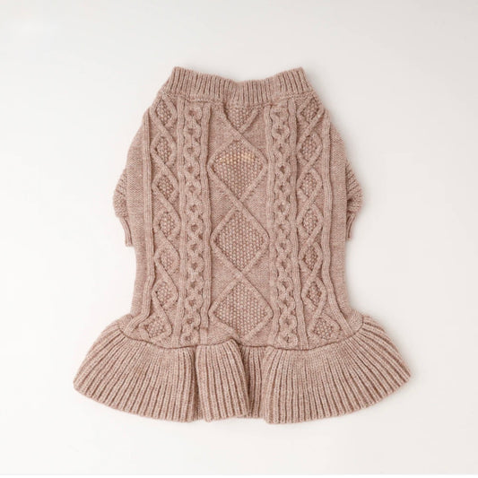 KNIT CABLE DRESS