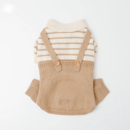 STRIPED KNIT ROMPER