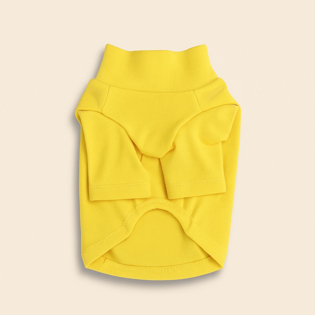 YELLOW TURTLENECK TEE