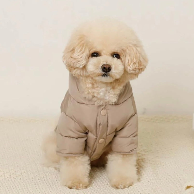 PUFFER JACKET IWTH HOOD AND POCKETS