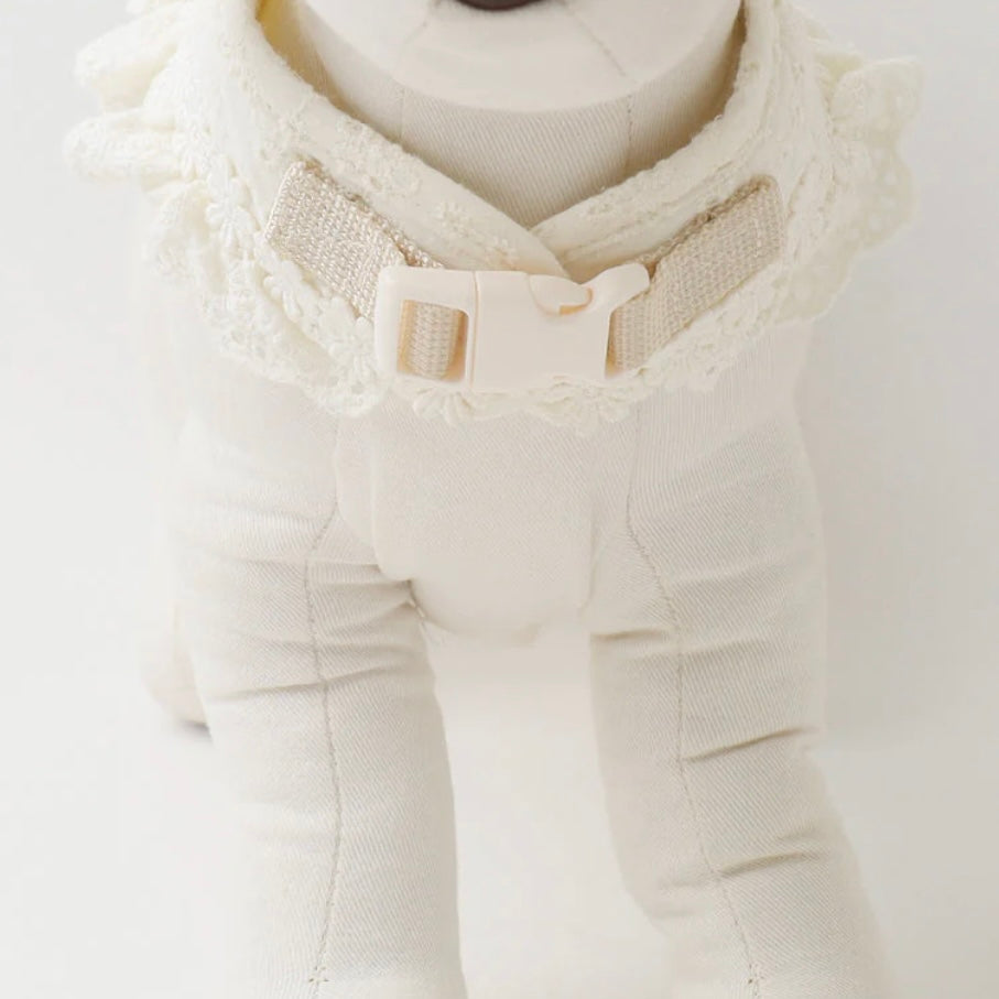 COTTEN LACE RUFFLE HARNESS + LEAD