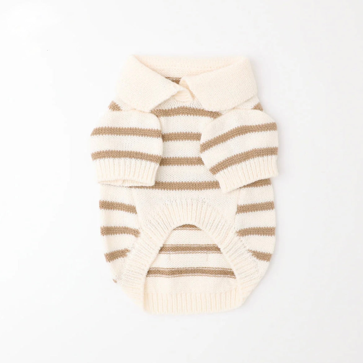 KNIT TOPS WITH BORDER COLLAR