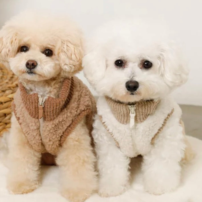 HIGH NECK RIB KNIT VEST